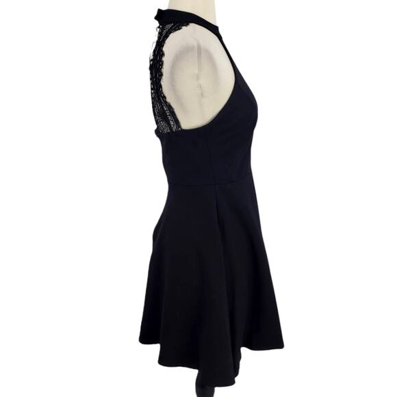 Lulus Hometown Girl Black Lace Skater Dress Size Medium - Picture 9 of 10